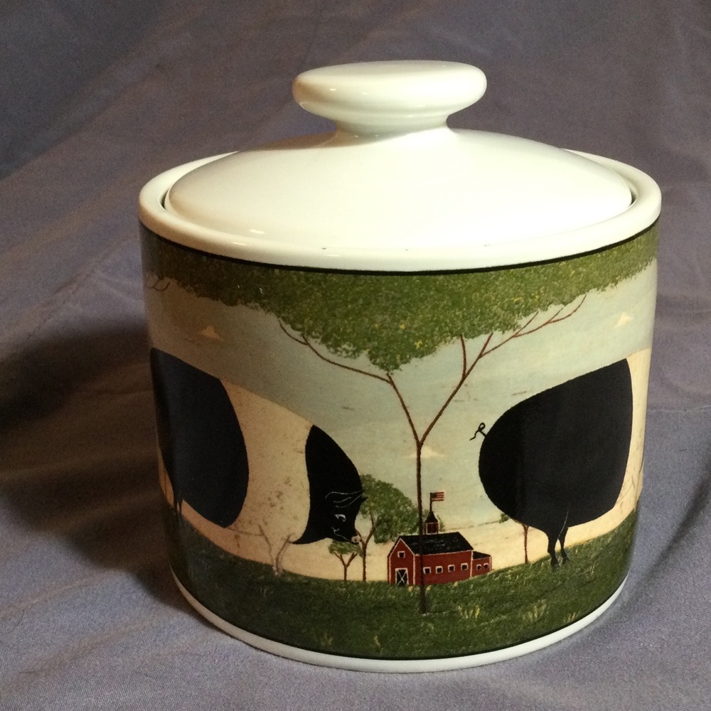 Warren Kimble Pig Sugar Bowl Country Folk Art
